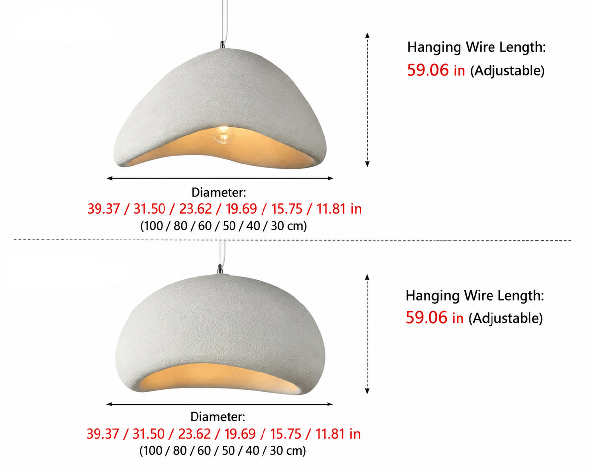 Japanese Wabi Sabi LED Chandelier-Modern Pendant Light for Dining Rooms Bedrooms and Designer Interior Decor