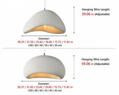 Japanese Wabi Sabi LED Chandelier-Modern Pendant Light for Dining Rooms Bedrooms and Designer Interior Decor