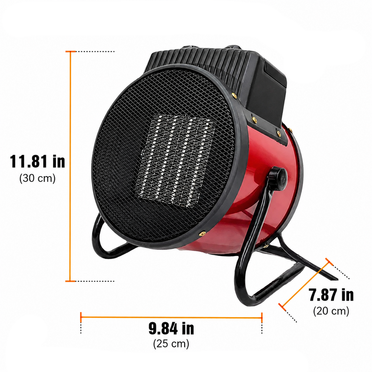 Portable Industrial Electric Heater - 3000W Fast Heating Air Warmer with Adjustable Thermostat and Overheat Protection Safety