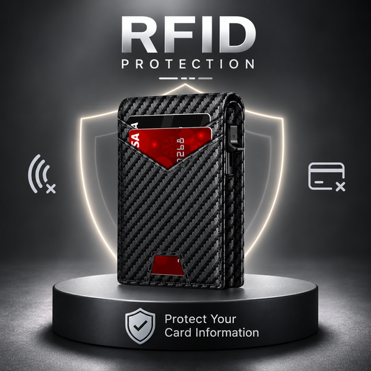 VaultGuard™ Leather RFID Pop-Up Wallet with Cash Pocket (Latest Version)