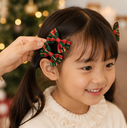 Christmas Bow Set – Handmade Red Ribbon Bows for Wreaths, Trees, Gift Wrapping and DIY Holiday Crafts