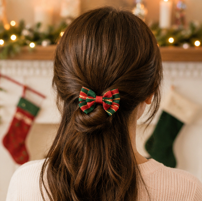 Christmas Bow Set – Handmade Red Ribbon Bows for Wreaths, Trees, Gift Wrapping and DIY Holiday Crafts