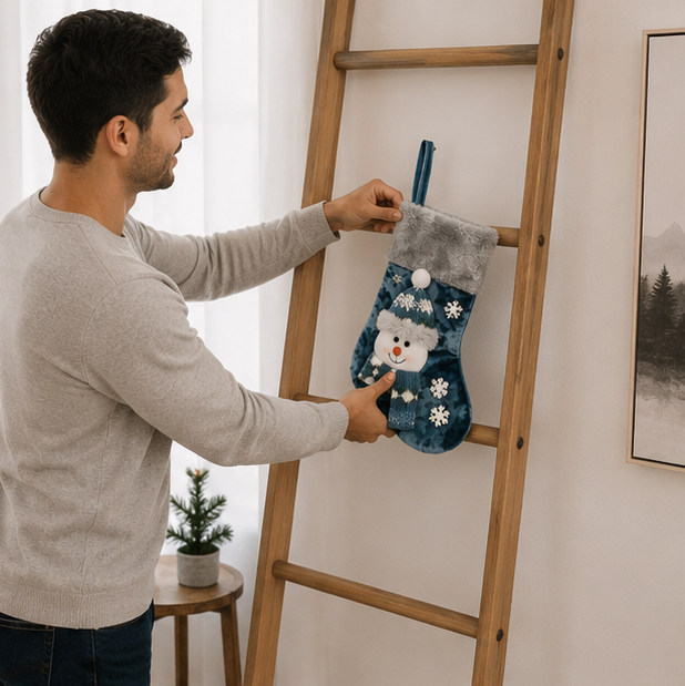 Christmas Character Gift Socks – Santa, Snowman and Reindeer Holiday Treat Bags for Christmas Parties, Gifts and Seasonal Decorations
