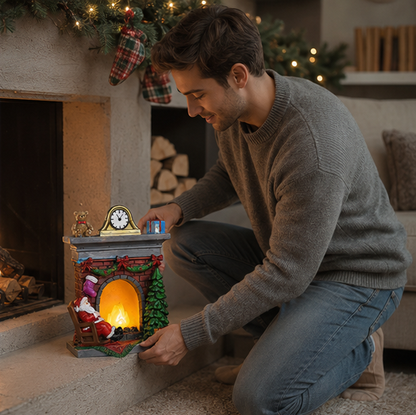 Christmas LED Resin Ornament-Glowing Santa Snowman Night Light Decoration for Holiday Displays and Festive Gifts