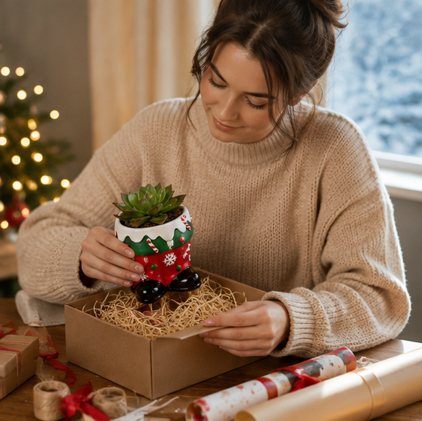 Christmas Silicone Epoxy Mold Set – DIY Candle Cup, Flower Pot and Resin Craft Mold for Holiday Handmade Decorations