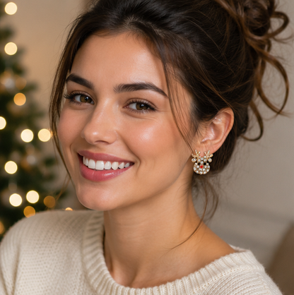 Christmas Tree Drop Earrings – Cute Snowman Holiday Dangle Jewelry for Women, Parties and Festive Gift Giving