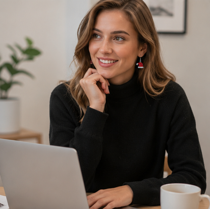 Christmas Tree Drop Earrings – Cute Snowman Holiday Dangle Jewelry for Women, Parties and Festive Gift Giving