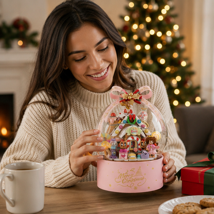 Christmas Tree LED Building Block Set – DIY Mini Brick Holiday Display Toy for Kids, Families and Christmas Decorating Fun