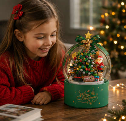 Christmas Tree LED Building Block Set – DIY Mini Brick Holiday Display Toy for Kids, Families and Christmas Decorating Fun