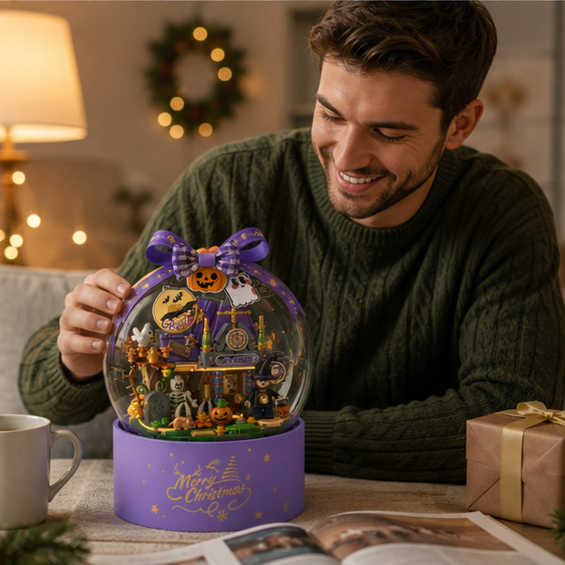 Christmas Tree LED Building Block Set – DIY Mini Brick Holiday Display Toy for Kids, Families and Christmas Decorating Fun