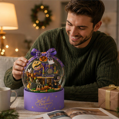 Christmas Tree LED Building Block Set – DIY Mini Brick Holiday Display Toy for Kids, Families and Christmas Decorating Fun