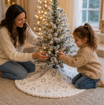 Christmas Tree Skirt – Premium 38/40cm Decorative Tree Base Carpet for Holiday Parties, Living Rooms and Festive Home Displays
