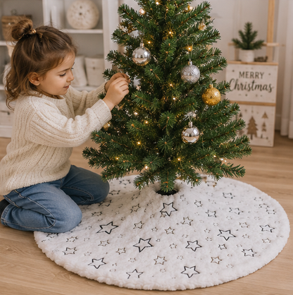 Christmas Tree Skirt – Premium 38/40cm Decorative Tree Base Carpet for Holiday Parties, Living Rooms and Festive Home Displays