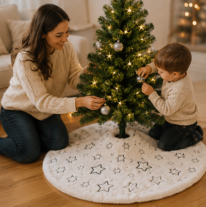 Christmas Tree Skirt – Premium 38/40cm Decorative Tree Base Carpet for Holiday Parties, Living Rooms and Festive Home Displays