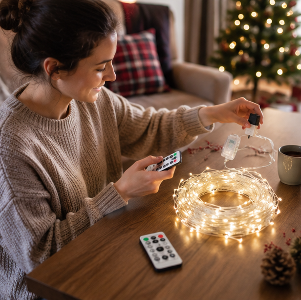 Christmas Waterfall Star Lights – USB Fairy String Lights with Eight Modes for Indoor Outdoor Holiday Decor