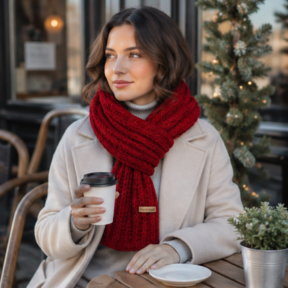 Chunky Knit Winter Scarf – Thick Cable Knit Wrap for Men and Women with Cozy Warmth and Stylish Cold Weather Protection