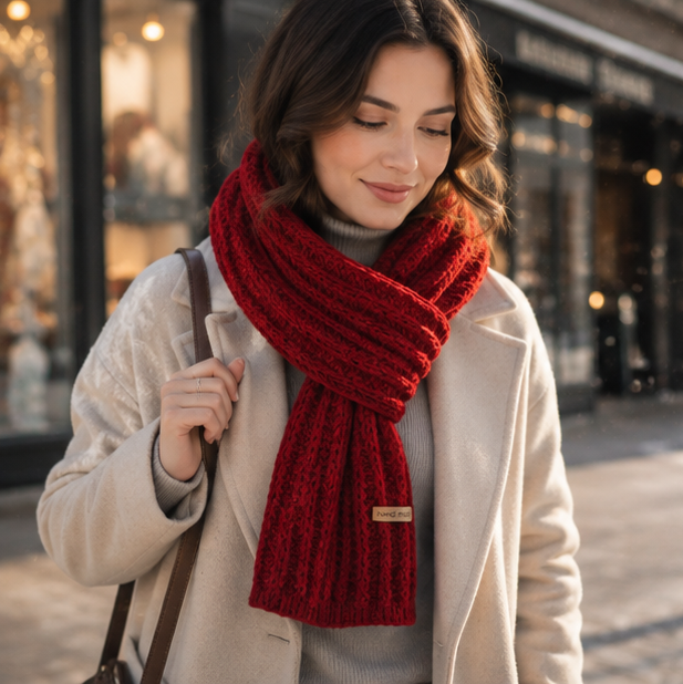 Chunky Knit Winter Scarf – Thick Cable Knit Wrap for Men and Women with Cozy Warmth and Stylish Cold Weather Protection