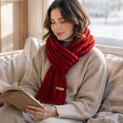 Chunky Knit Winter Scarf – Thick Cable Knit Wrap for Men and Women with Cozy Warmth and Stylish Cold Weather Protection