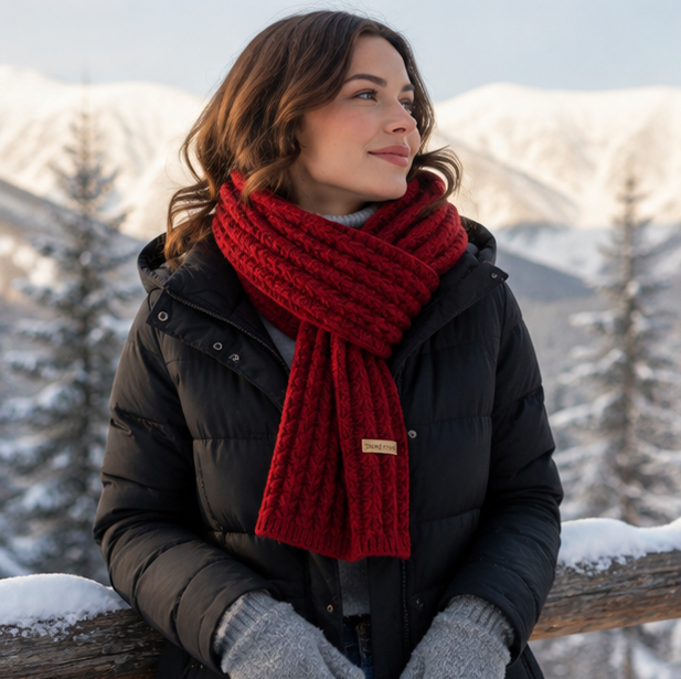 Chunky Knit Winter Scarf – Thick Cable Knit Wrap for Men and Women with Cozy Warmth and Stylish Cold Weather Protection