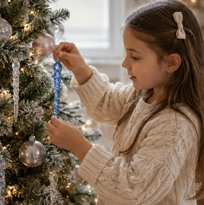 Crystal Snowflake Ornament Set – Clear Hanging Ice Pendants for Christmas Trees, Winter Weddings and Holiday Party Decorations