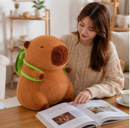 Giant Capybara Plush Doll-Soft Cartoon Stuffed Animal Toy for Kids Bedroom Decor and Memorable Birthday Gifts