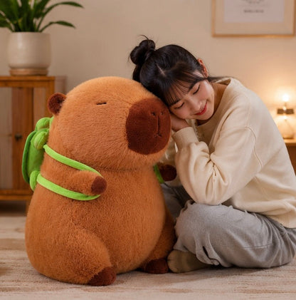 Giant Capybara Plush Doll-Soft Cartoon Stuffed Animal Toy for Kids Bedroom Decor and Memorable Birthday Gifts