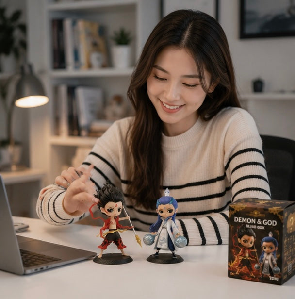 Blind Box Figure - Collectible Surprise Toy Featuring Nezha and Ao Bing Character Series