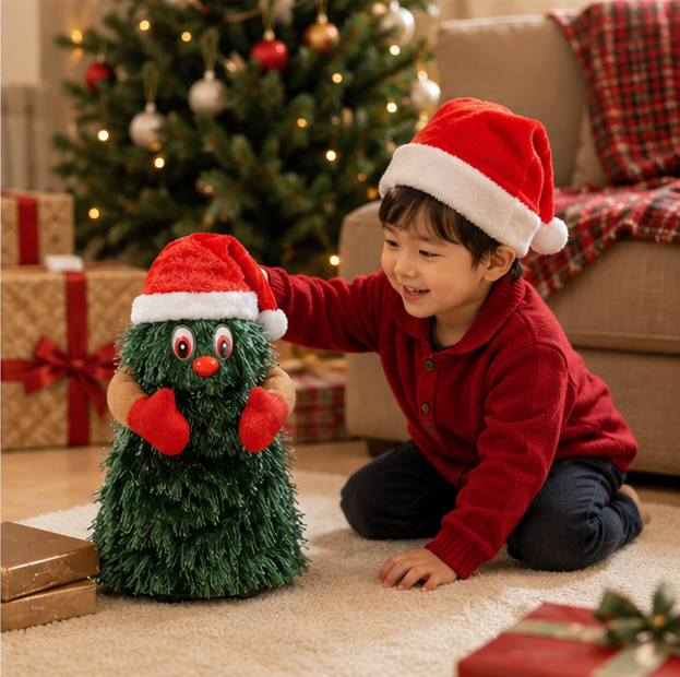 Dancing Christmas Tree Santa Toy – Musical Electric Holiday Figure with Singing, Dancing and Interactive Christmas Entertainment
