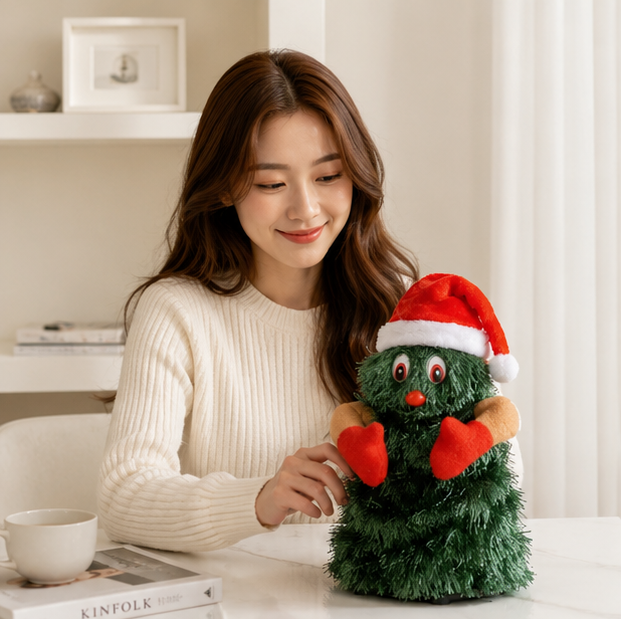 Dancing Christmas Tree Santa Toy – Musical Electric Holiday Figure with Singing, Dancing and Interactive Christmas Entertainment