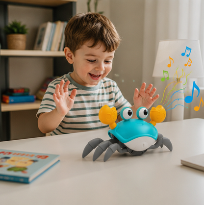 Dancing Crab Interactive Toy - Crawling Musical Baby Toy for Sensory Development and Endless Entertainment