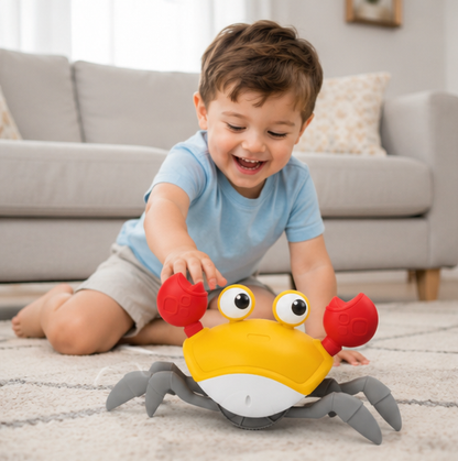 Dancing Crab Interactive Toy - Crawling Musical Baby Toy for Sensory Development and Endless Entertainment