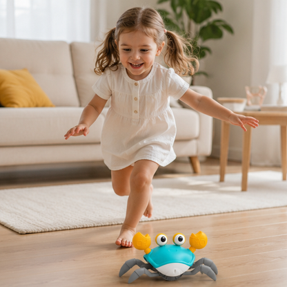Dancing Crab Interactive Toy - Crawling Musical Baby Toy for Sensory Development and Endless Entertainment