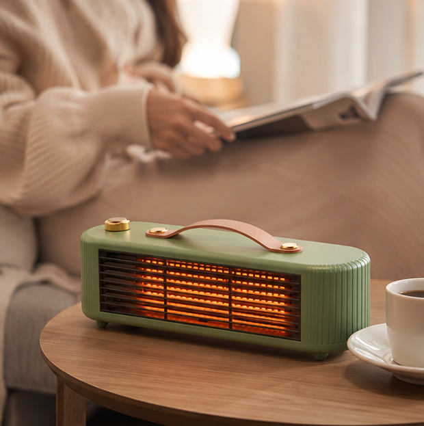 Desktop Electric Space Heater – 800W Adjustable Two Gear Personal Heater for Office Desk and Indoor Warmth