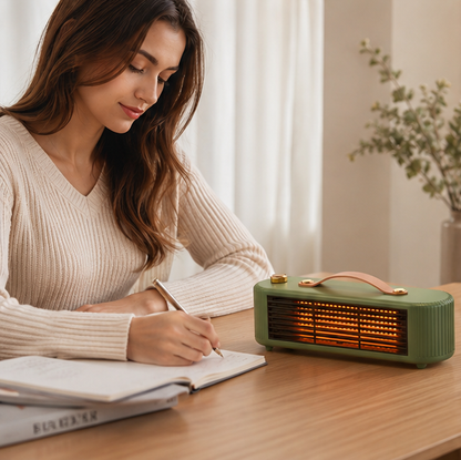 Desktop Electric Space Heater – 800W Adjustable Two Gear Personal Heater for Office Desk and Indoor Warmth