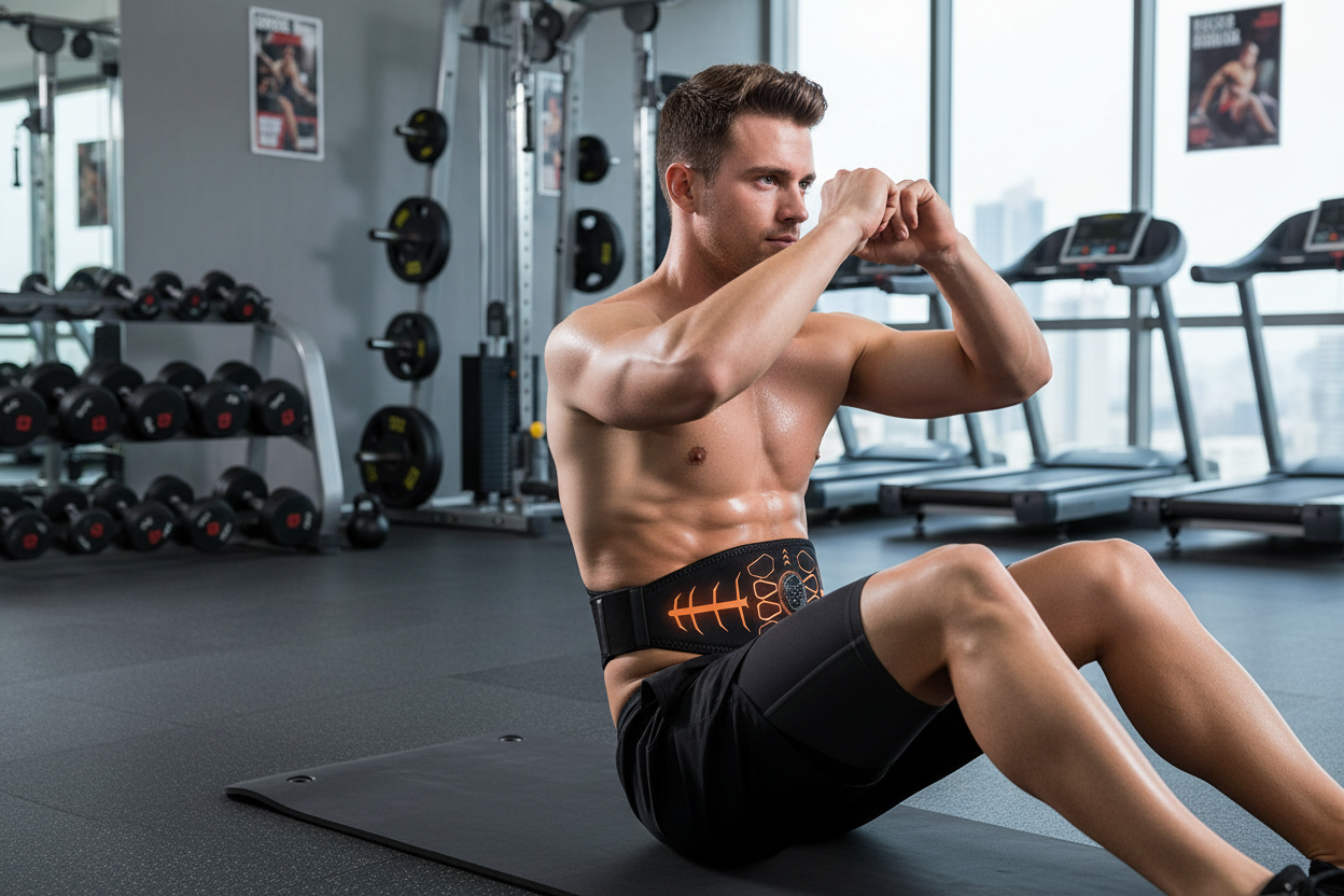 Smart EMS Abdominal Toning Belt – USB Rechargeable Muscle Stimulator and Ab Trainer for Core Fitness, Body Toning and Workout Support