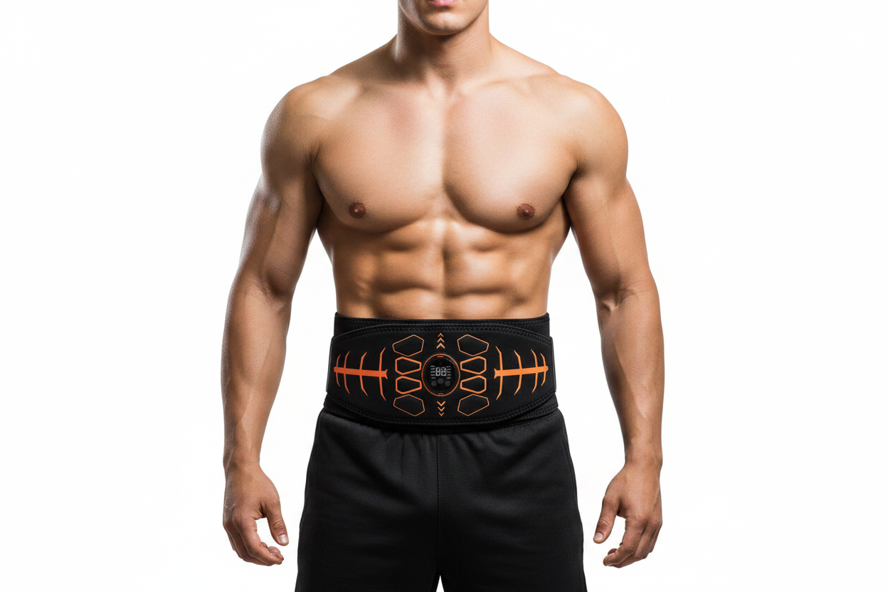 Smart EMS Abdominal Toning Belt – USB Rechargeable Muscle Stimulator and Ab Trainer for Core Fitness, Body Toning and Workout Support