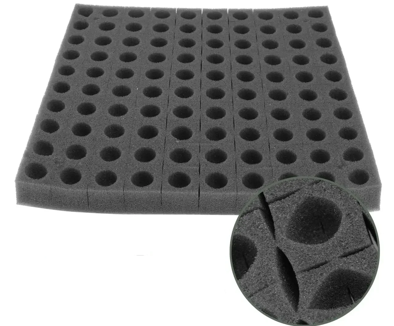 Hydroponic Grow Sponge Set – 100-PieceSoilless Seedling Plugs for Nursery Trays, Vegetable Propagation, Indoor Gardens and Reliable Seed Starting