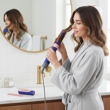 Professional 5-in-1 Hair Dryer Brush – Fast-Heating Hot Air Styler with Curling Iron, Diffuser and Comb Attachments for Versatile Hair Styling