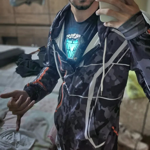 Arc Reactor Chest Light - Wearable Marvel Avengers Iron Man MK50 LED Collectible Cosplay Display Gift for Fans and Kids