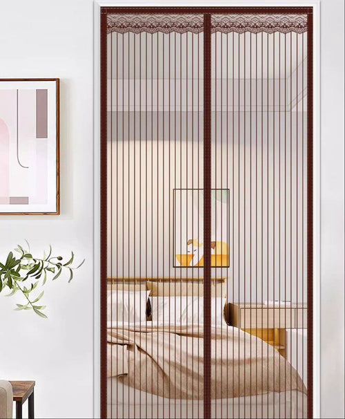 Magnetic Mosquito Door Curtain – Premium Fiberglass Mesh Flyscreen with Full Magnetic Strips and Strong Self-Adhesive Installation for Hands-Free Home Protection