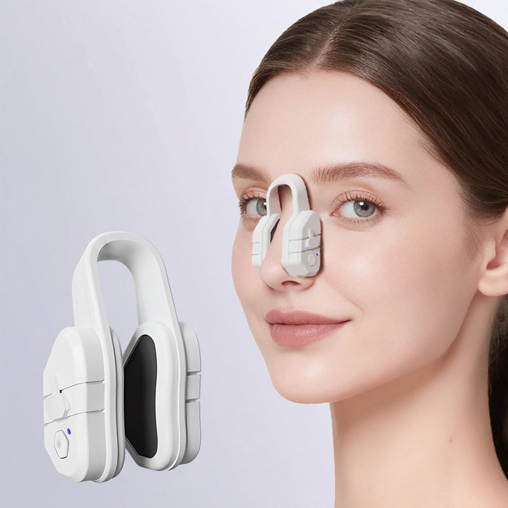 EMS Nose Shaper Clip – Microcurrent Pulse and Vibration Beauty Tool for Gentle Nose Massage, Contouring Routine and Convenient At-Home Facial Care