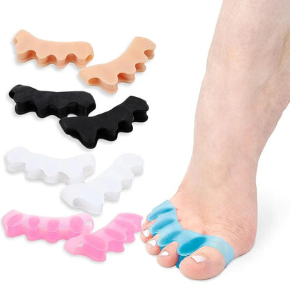 Silicone Toe Separators and Bunion Protectors – Soft Gel Toe Stretchers for Pain Relief, Foot Alignment and Everyday Comfort.