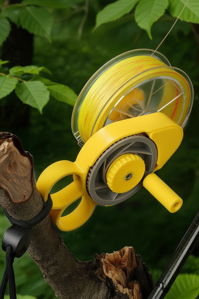 Fishing Line Spooler Tool – Portable Double Shaft Winder for 2.5X Faster Line Spooling, Multi-Scenario Fishing Gear and Tackle Setup