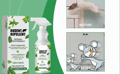 Mint Scent Rodent Repellent Spray – Long Lasting Mouse and Rat Deterrent Safe for Homes, Gardens, Children and Pets