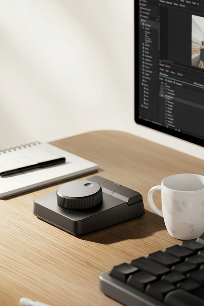 Creative Video Editing Controller – RGB Keypad Dial Console for Fast Photo Editing, Video Production and Intelligent Studio Workflow