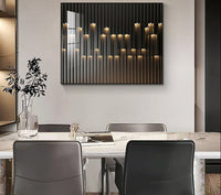 Modern Vertical Light Bars Black
