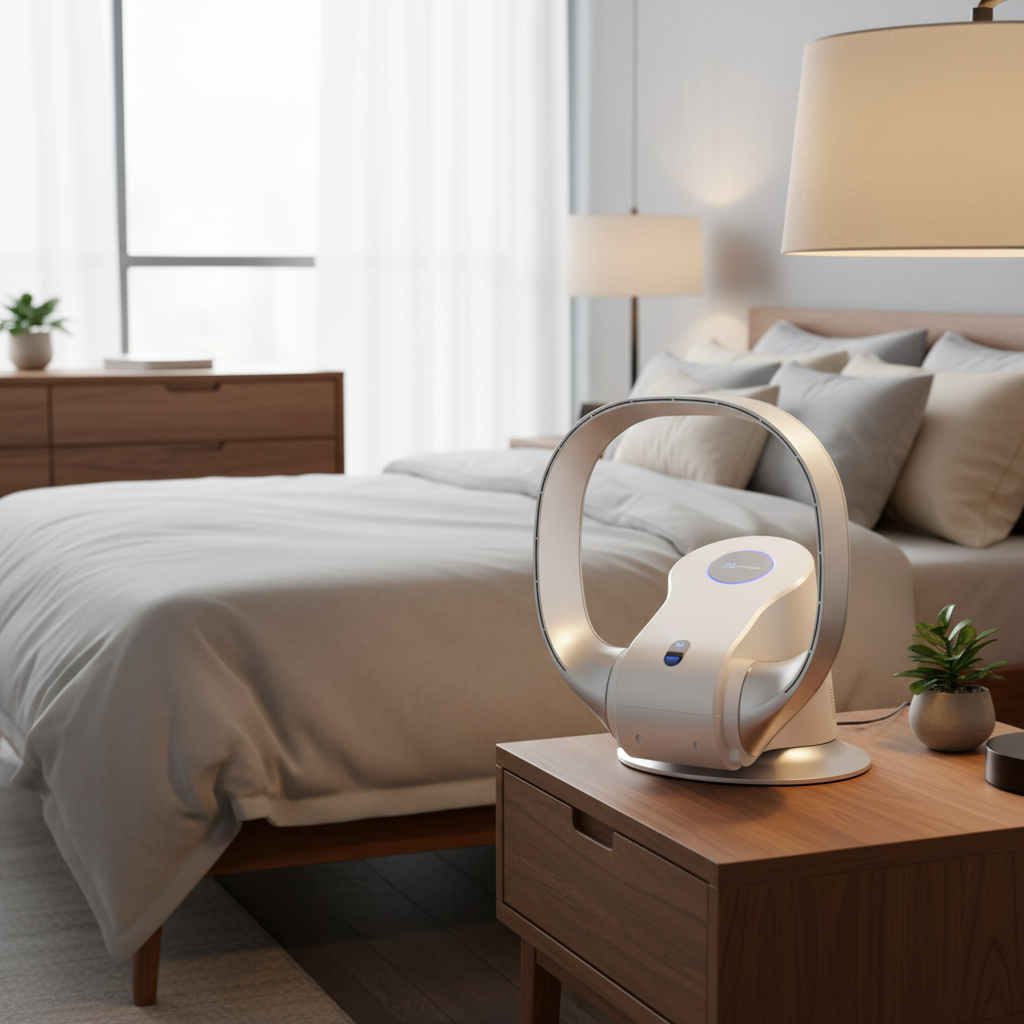 Bladeless Wall Fan – Super Quiet Variable Speed Cooling Fan with Remote Control for Home, Office and Bedroom Comfort