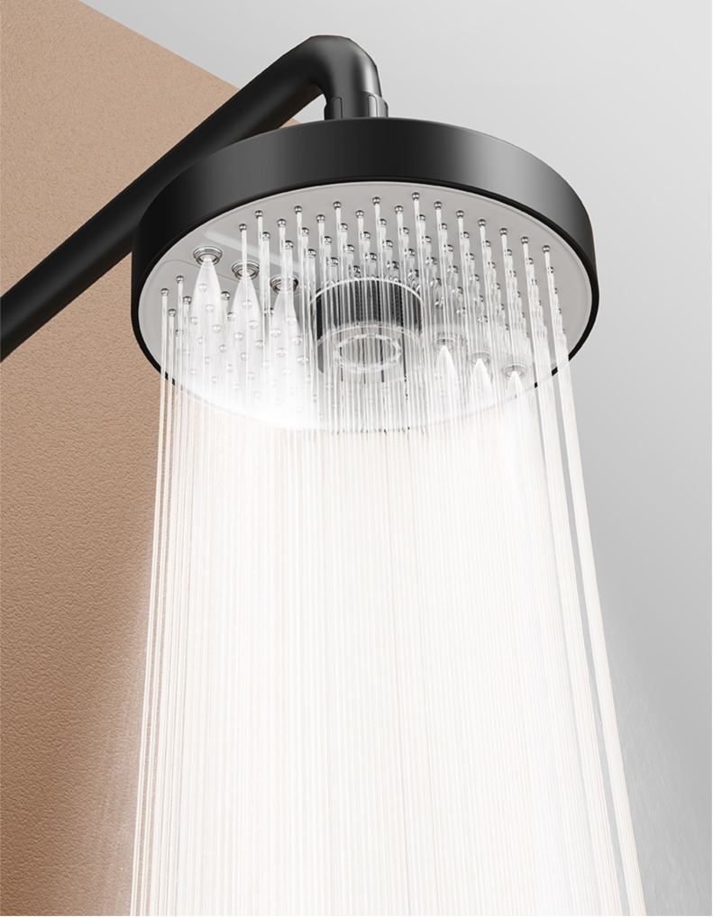 Rainfall Shower Head – 5-Mode Large 175MM High-Pressure Ceiling-Mounted Top Spray with Adjustable Flow for Luxurious Bathroom Shower Upgrades