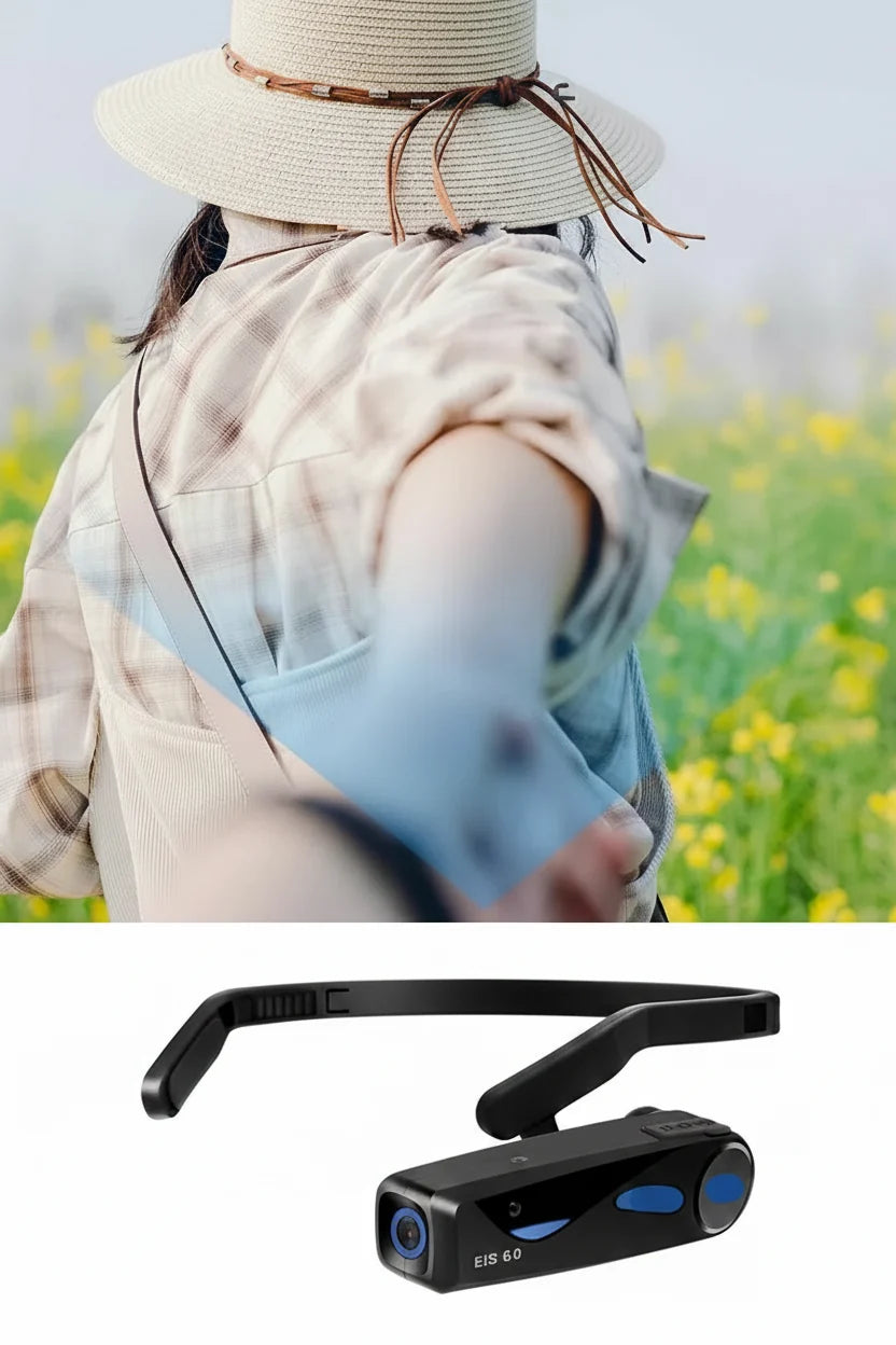 Ordro EP6 PLUS 4K Vlog Camera – Wearable WiFi Camcorder for YouTube, POV Recording and Content Creation
