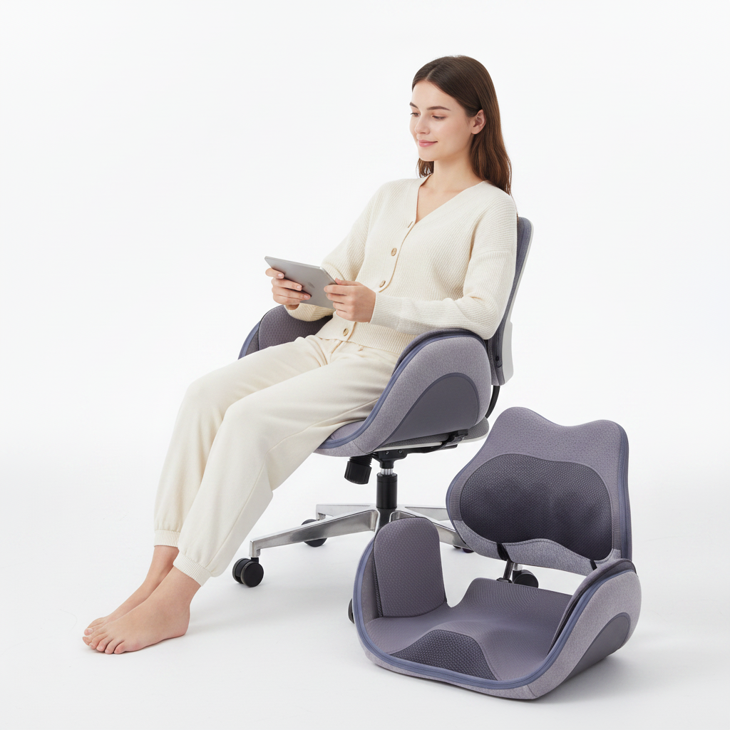 Electric Massage Cushion – 8D Folding Pelvic, Hip and Waist Kneading Massager with Multifunction Relaxation Modes for Comfortable Home Recovery Sessions